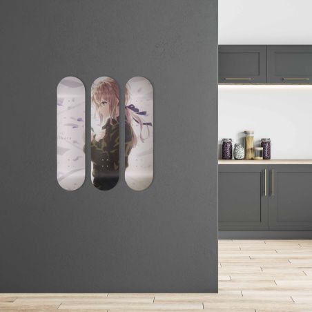 Skate Board pour décoration murale originale, anime, Violet Evergarden Skate Board pour décoration murale originale, anime, Violet Evergarden