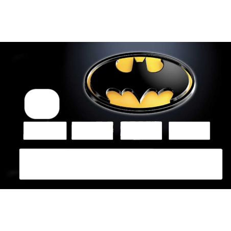 stickers de décoration pour carte bancaire avec le logo Batman.
