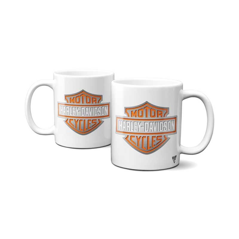 Mug harley Davidson Logo Orange Mug harley Davidson Logo Orange