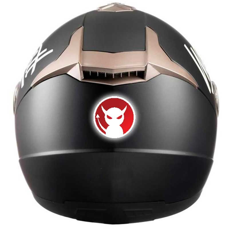 Lot de 2 stickers autocollants casque moto triqueta- - Déco Sticker
