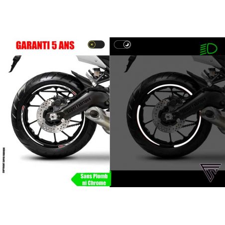 Liserets Jantes moto Rétro éclairant Blanc Ducati