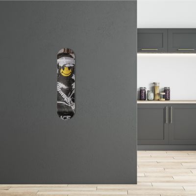 Skate Board pour décoration murale, Smiley Cop Art urbain