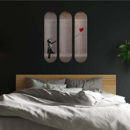 Skate Board pour décoration murale originale, Poesie urbaine inspired by Banksy Skate Board pour décoration murale originale, Poesie urbaine inspired by Banksy