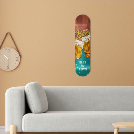 Skate Board décoration murale, Bière american style Skate Board décoration murale, Bière american style
