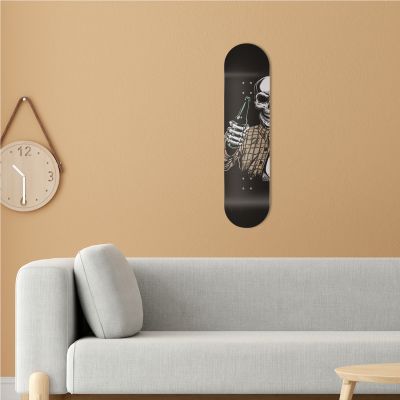 Skate Board mural pour décoration, bière Skull