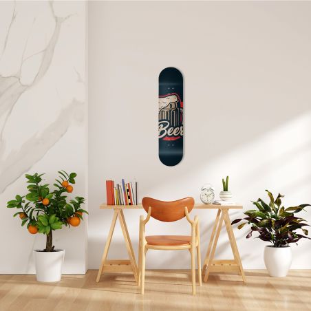 Skate Board pour décoration murale originale, Bière vintage Skate Board pour décoration murale originale, Bière vintage