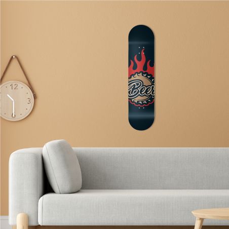 Skate Board pour décoration murale originale, Bière vintage brand