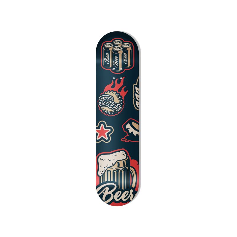 Skate Board pour décoration murale originale, Beer fire Skate Board pour décoration murale originale, Beer fire