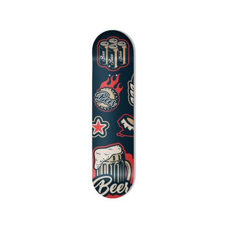 Skate Board pour décoration murale originale, Beer fire