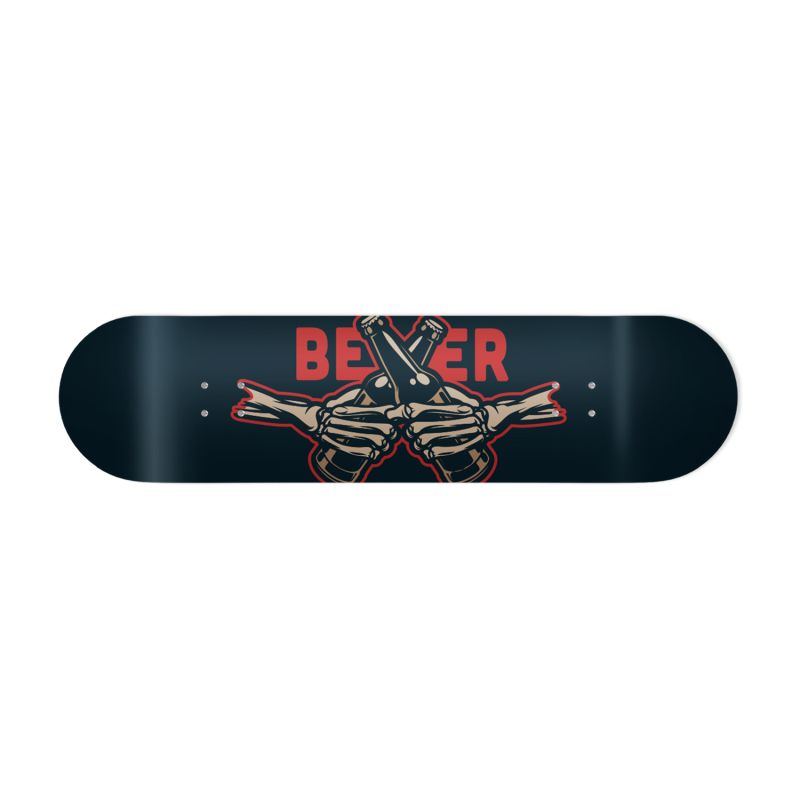 Déco Skate Board, Bière Squelettes Déco Skate Board, Bière Squelettes