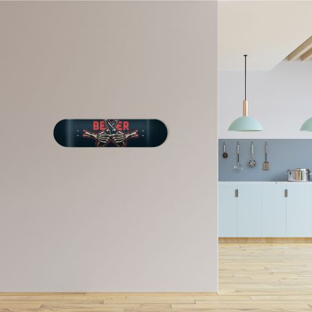 Déco Skate Board, Bière Squelettes Déco Skate Board, Bière Squelettes