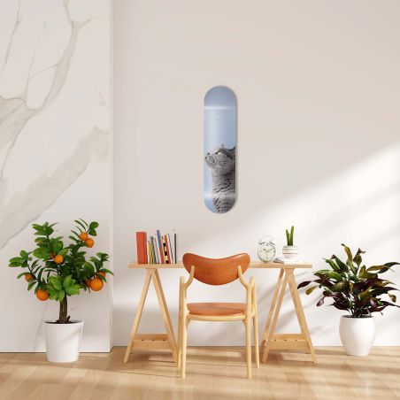 Skate Board original, décoration murale, Chat bristish shortair