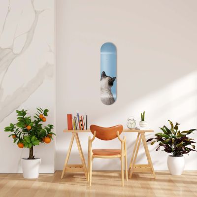 Skate Board original, décoration murale, Chat siamois