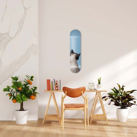 Skate Board original, décoration murale, Chat siamois