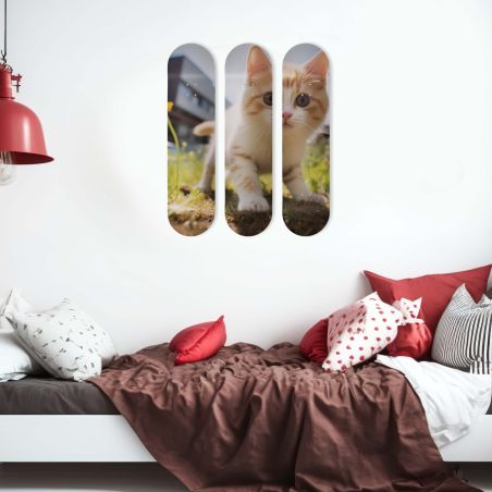 Déco Skate Board, Art, Chaton Mignon