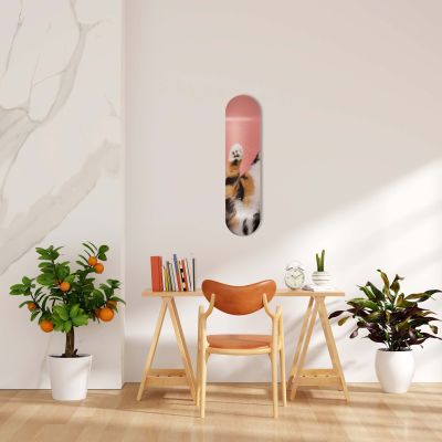 Skate Board pour décoration murale originale, Chaton joueur