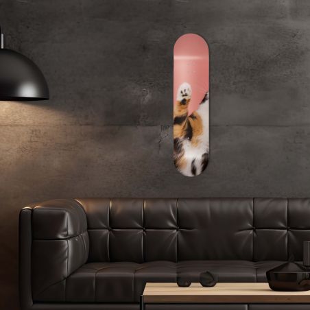 Skate Board pour décoration murale originale, Chaton joueur Skate Board pour décoration murale originale, Chaton joueur