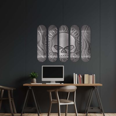 Déco Skate Board, Moto, Harley Davidson Metal