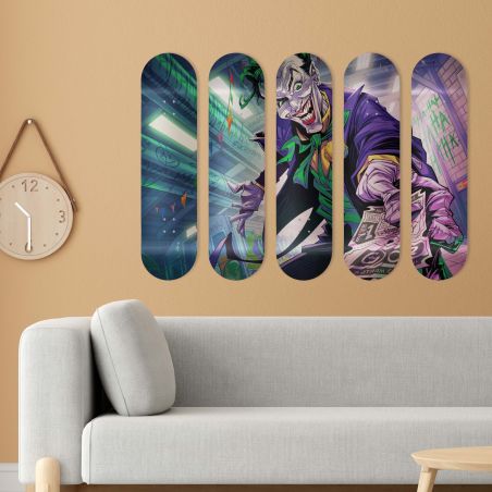 Skate Board décoration murale originale, Joker, Comic Skate Board décoration murale originale, Joker, Comic