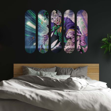 Skate Board décoration murale originale, Joker, Comic Skate Board décoration murale originale, Joker, Comic