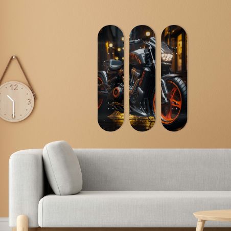 Planche Skate Board de décoration, Moto Planche Skate Board de décoration, Moto