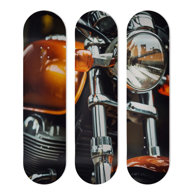 Skate Board original, décoration murale, Moto Vintage Skate Board original, décoration murale, Moto Vintage