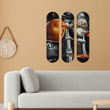 Skate Board original, décoration murale, Moto Vintage Skate Board original, décoration murale, Moto Vintage