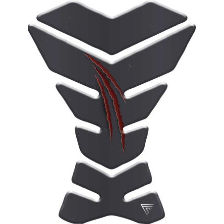 pad de protection noir avec une trace de griffes