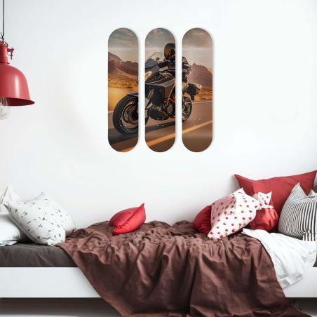 Planches Skate Board de décoration, Moto adventures Planches Skate Board de décoration, Moto adventures