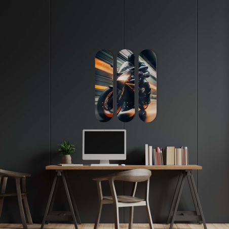 Skate Board original, décoration murale, Speed Bike