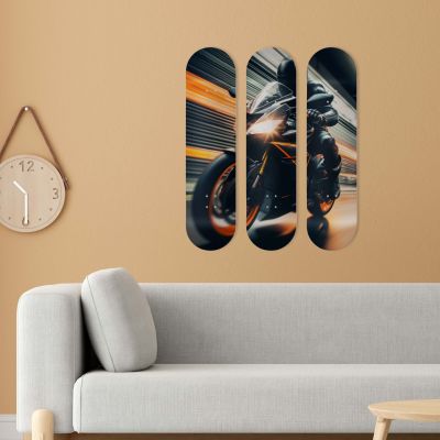 Skate Board original, décoration murale, Speed Bike