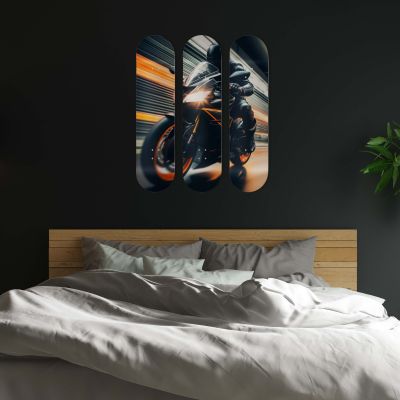 Skate Board original, décoration murale, Speed Bike