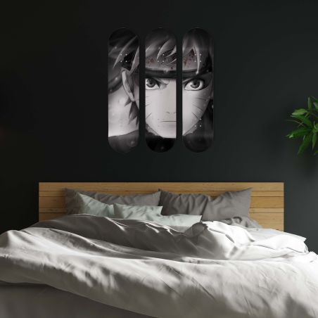 Déco Skate Board, Art, Naruto, Noir et Blanc Déco Skate Board, Art, Naruto, Noir et Blanc