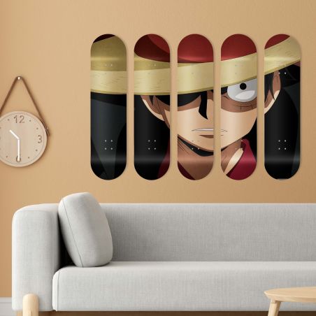 Planche Skate Board de décoration, One Piece Luffy Planche Skate Board de décoration, One Piece Luffy