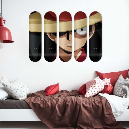 Planche Skate Board de décoration, One Piece Luffy Planche Skate Board de décoration, One Piece Luffy