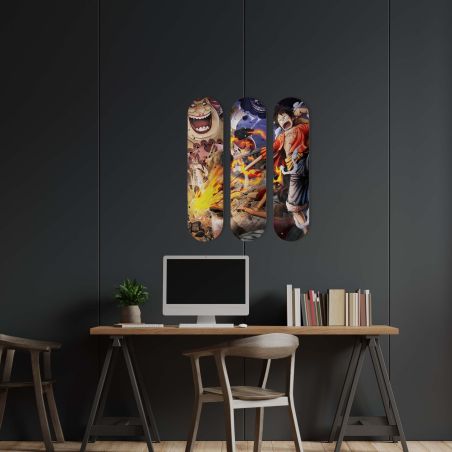 Skate Board pour décoration murale originale, One Piece Battle Skate Board pour décoration murale originale, One Piece Battle