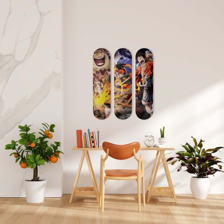 Skate Board pour décoration murale originale, One Piece Battle Skate Board pour décoration murale originale, One Piece Battle