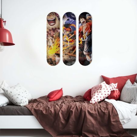 Skate Board pour décoration murale originale, One Piece Battle Skate Board pour décoration murale originale, One Piece Battle