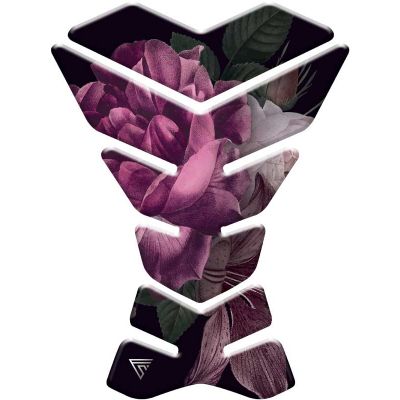 Pad de protection pour réservoir avec une hortensia violette.