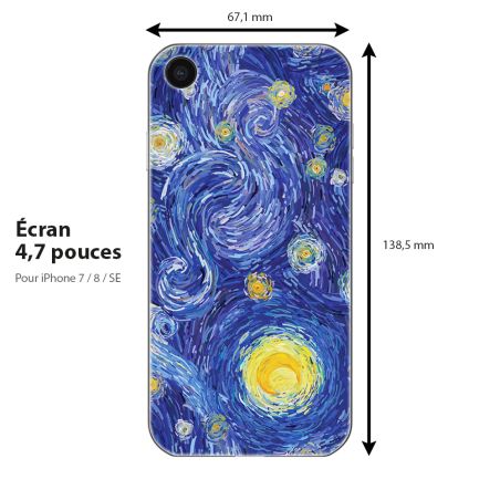 Coque, étui pour Apple iPhone, la nuit étoilée, Van Gogh