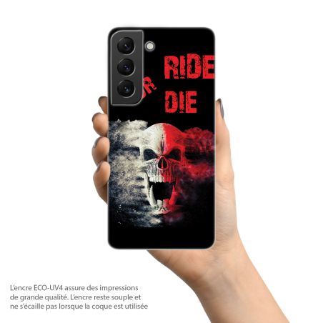 Coque de téléphone, Ride avec Samsung Galaxy, Skull