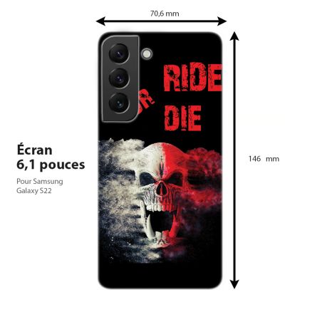 Coque de téléphone, Ride avec Samsung Galaxy, Skull