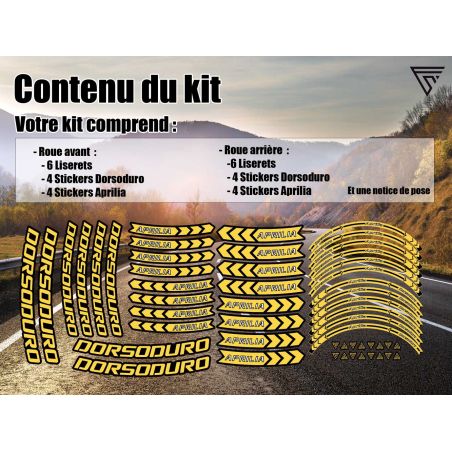 Pack Déco Stickers jante moto Dorsoduro Pack Déco Stickers jante moto Dorsoduro