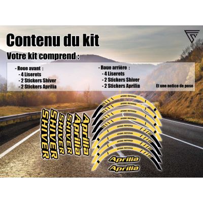 Pack  Stickers jante moto Shiver