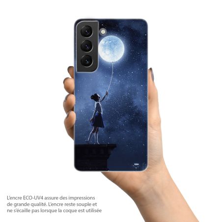 Coque pour téléphone gamme Samsung Galaxy, Lune