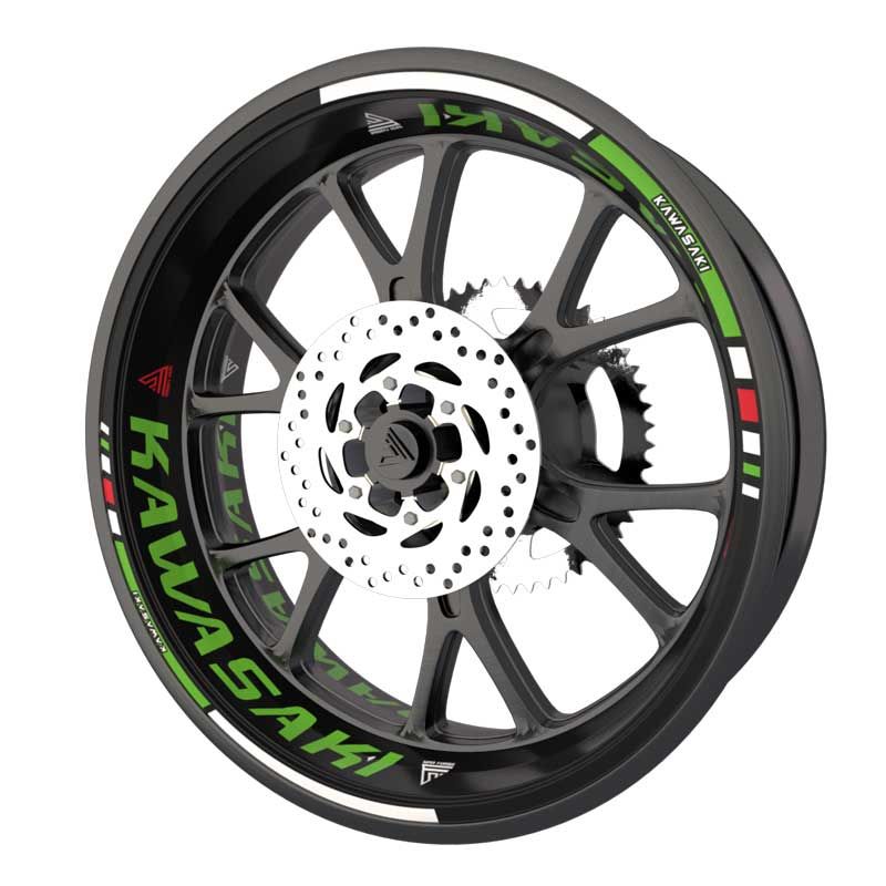 Stickers jante moto Kawasaki