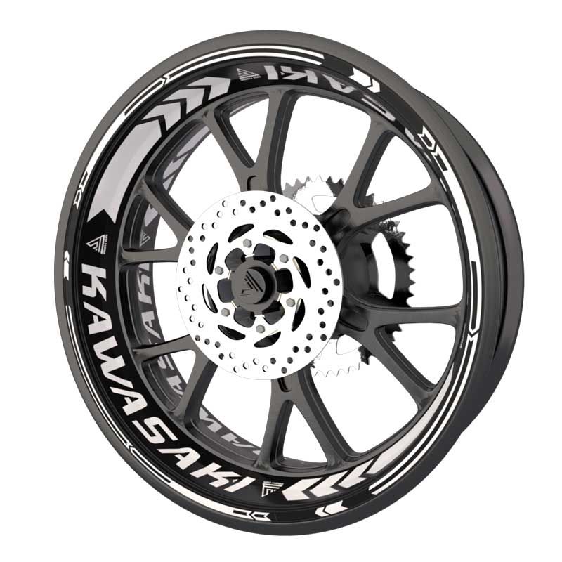 Kit Autocollants jantes moto Kawasaki Kit Autocollants jantes moto Kawasaki