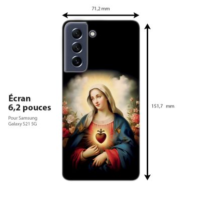 Coque pour téléphone Samsung Galaxy Marie, Coeur