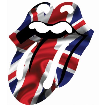 sticker rétro réfléchissant pour casque de moto et vélo The Rolling Stones