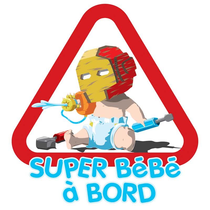 Stickers Super Bébé à Bord Iron Man Stickers Super Bébé à Bord Iron Man